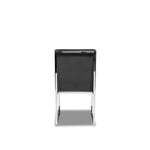 Lyrica Dining Chair - Black, Chrome