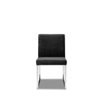Lyrica Dining Chair - Black, Chrome