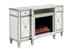 Tiffany Fireplace TV Stand - Mirrored Glass