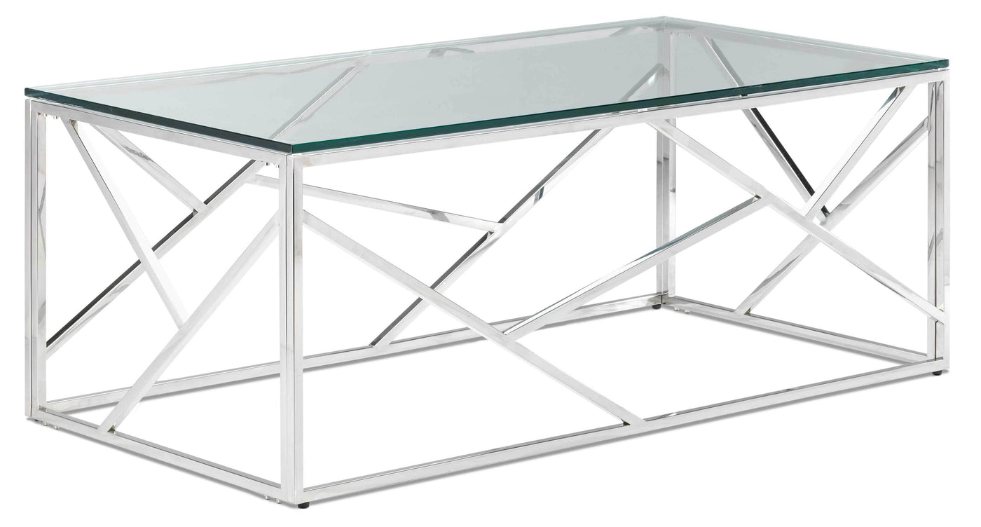 Lexie Coffee Table - Stainless Steel
