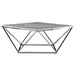 Lynn 39" Coffee Table - Marble and Stainless Steel