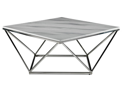 Lynn Coffee Table - Marble and Stainless Steel