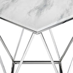 Lynn 39" Coffee Table - Marble and Stainless Steel