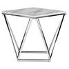 Lynn End Table - Marble and Stainless Steel