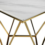 Lynn 39" Coffee Table - Marble and Gold