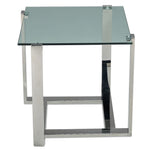 Sidney End Table - Stainless Steel and Glass