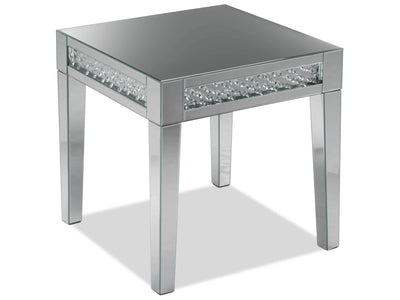 Aria End Table - Mirrored Glass
