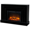 Mia Mirrored Fireplace - Black