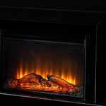 Mia Mirrored Fireplace - Black