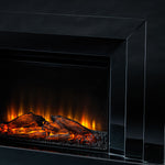 Mia Mirrored Fireplace - Smoked Grey