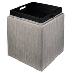 Zoey Ottoman - Grey