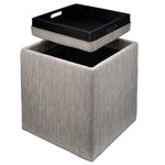 Zoey Ottoman - Grey