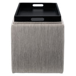 Zoey Ottoman - Grey