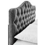 Lexa King Headboard - Dark Grey