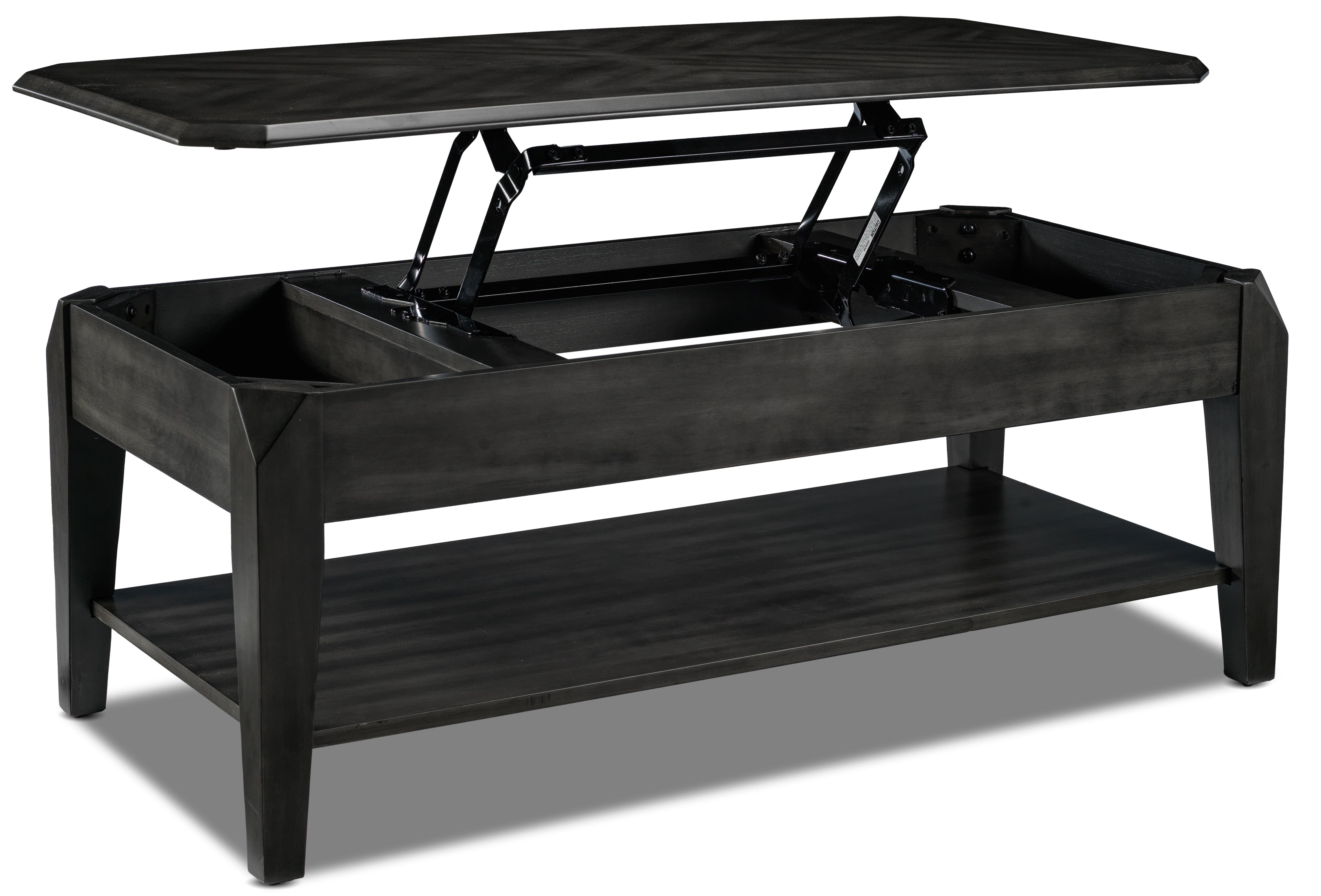 Lennox 47" Lift-Top Coffee Table - Dark Grey
