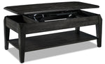 Lennox 47" Lift-Top Coffee Table - Dark Grey