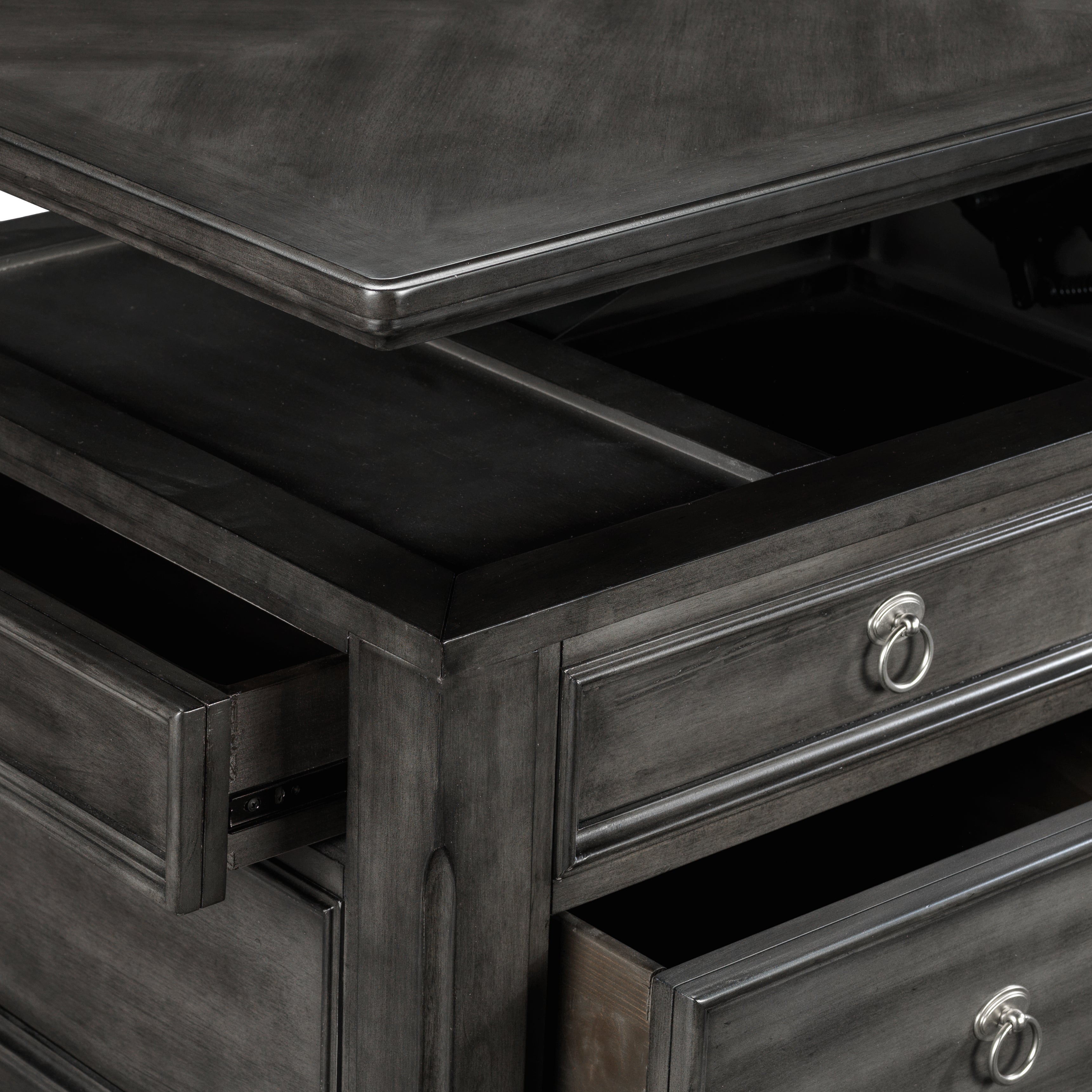 Turner 46" Lift-Top Coffee Table - Grey