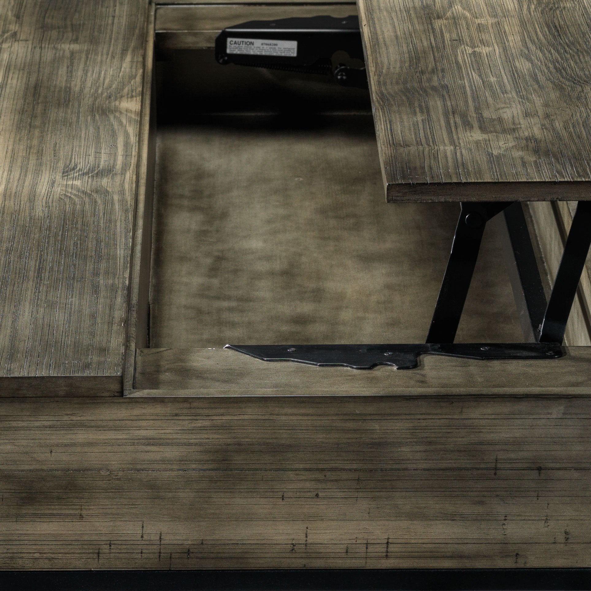 Asher 48" Lift-Top Coffee Table - Grey