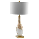 Thea 28" Table Lamp - Gold and White