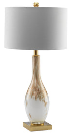 Thea 28" Table Lamp - Gold and White