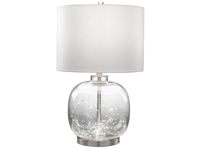 Khloe 26" Table Lamp - Glass and Nickel