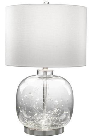 Khloe 26" Table Lamp - Glass and Nickel