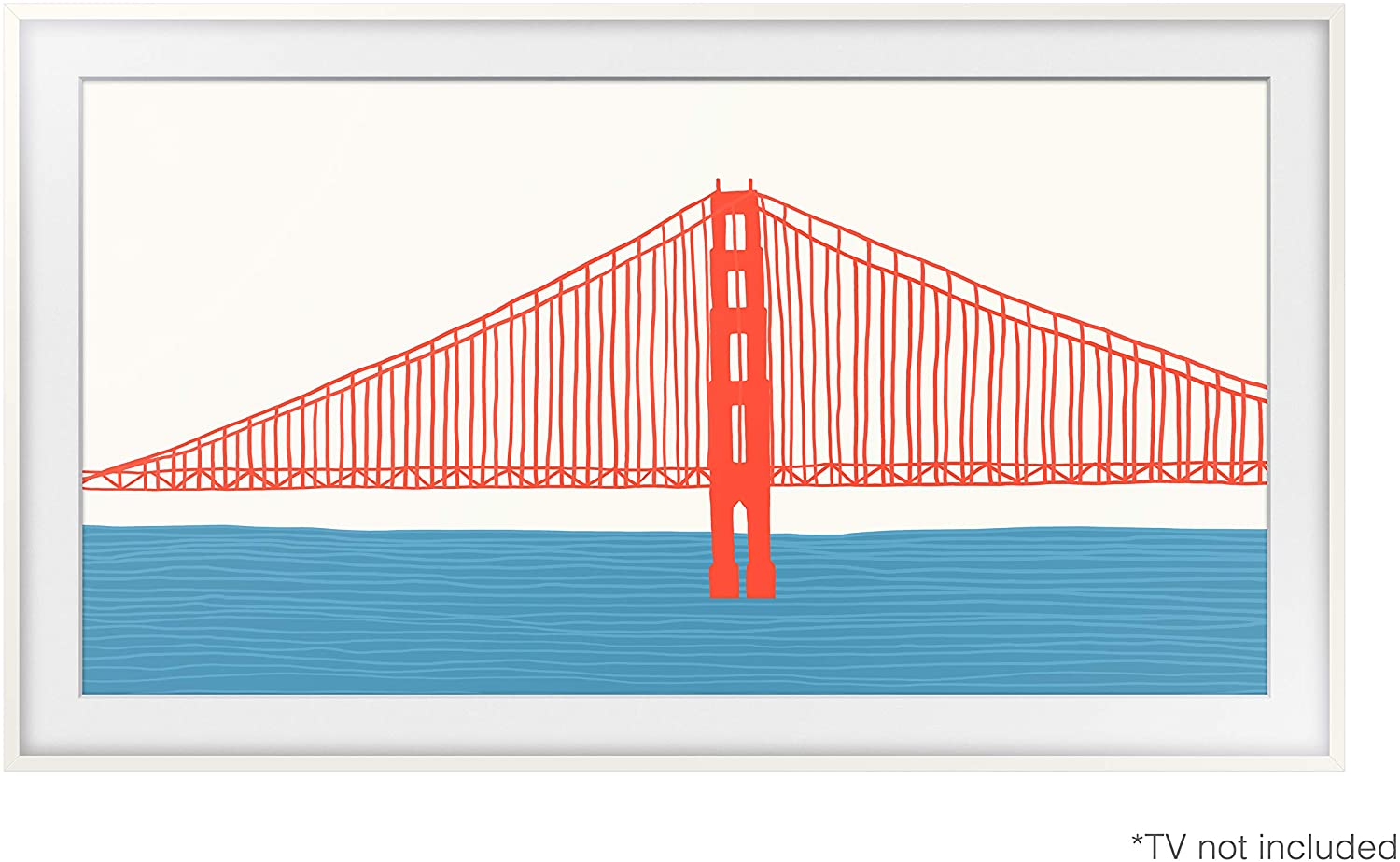 Samsung Modern White 55" Customizable Frame for 2021 The Frame TV - VG-SCFA55WTBZA