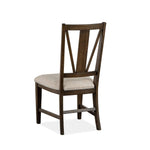 Westley Falls Dining Side Chair with Upholstered Seat - Brown