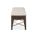 Westley Falls Bench with Upholstered Seat - Brown