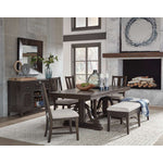 Westley Falls Bench with Upholstered Seat - Brown