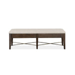 Westley Falls Bench with Upholstered Seat - Brown