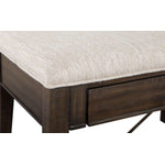 Westley Falls Bench with Upholstered Seat - Brown