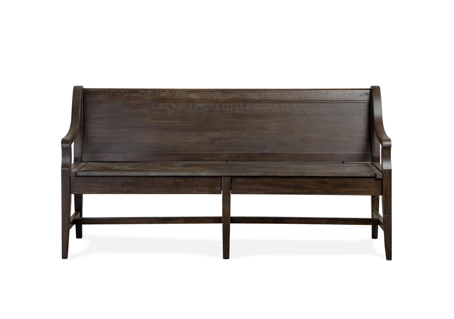 Westley Falls Bench with Back and Storage - Brown