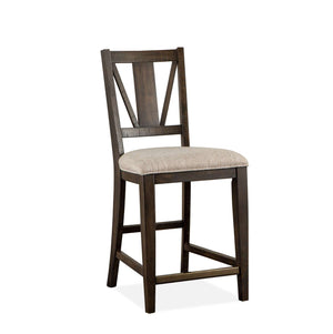 Westley Falls Counter Height Stool with Upholstered Seat - Brown