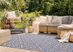 Camby 7'10" X 10'6" Indoor/Outdoor Elaborate Rug - Blue Beige  Area Rug