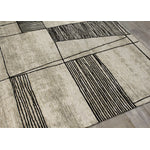 Ollie 7'10" X 10'10" Abstract Pen Drawing Rug - Grey  Area Rug