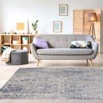 Harper 7'10" X 10'6" Crosshatching Rug - Grey Blue Area Rug