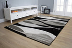 Paladin 5'3" X 7'7" Drifts Rug - Black Grey  Area Rug