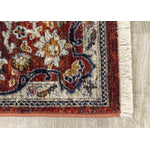 Satara 5'3" X 7'7" Classic Border Rug - Red Cream  Area Rug