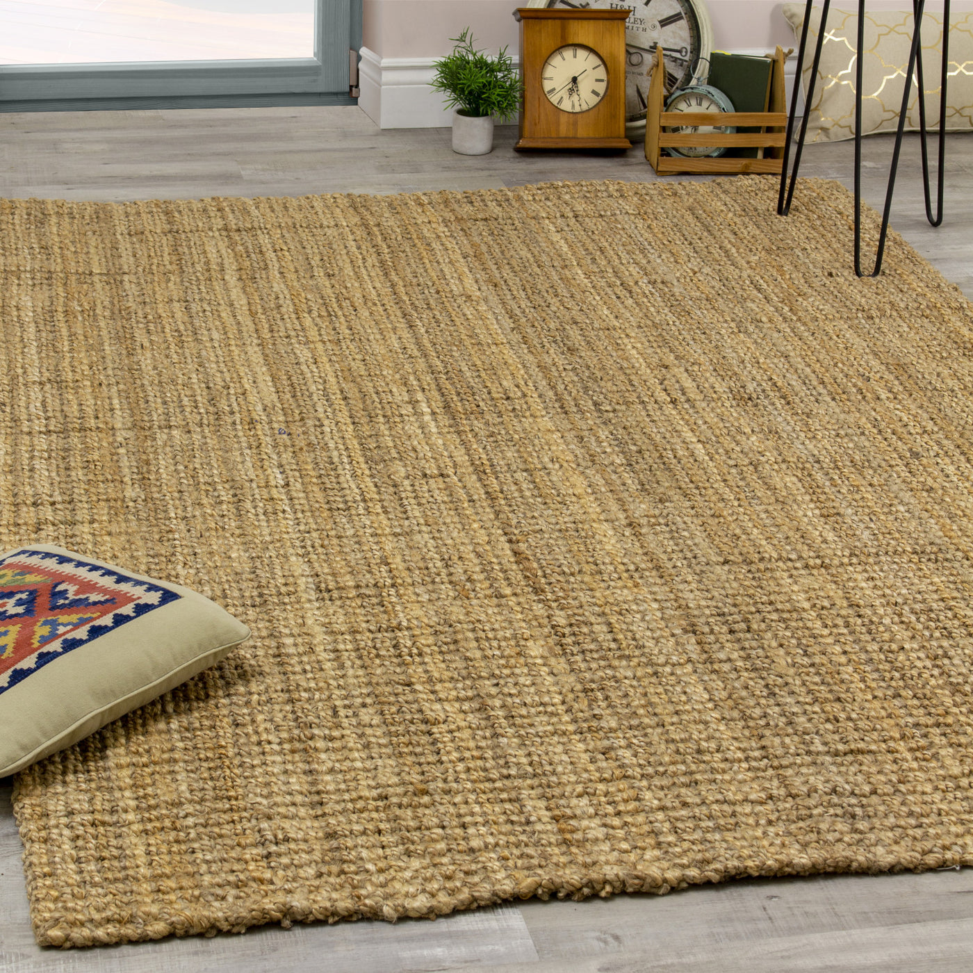 Jute 7'10" X 10'6" Chunky Boucle Rug - Beige Area Rug