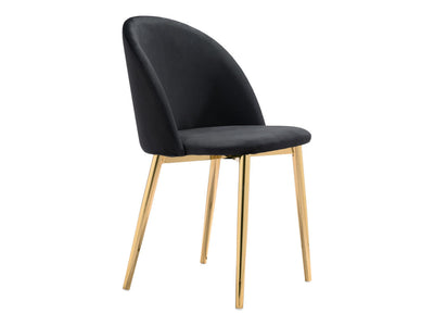 Nezh Elegant Dining Chair - Black/Gold - Set of 2