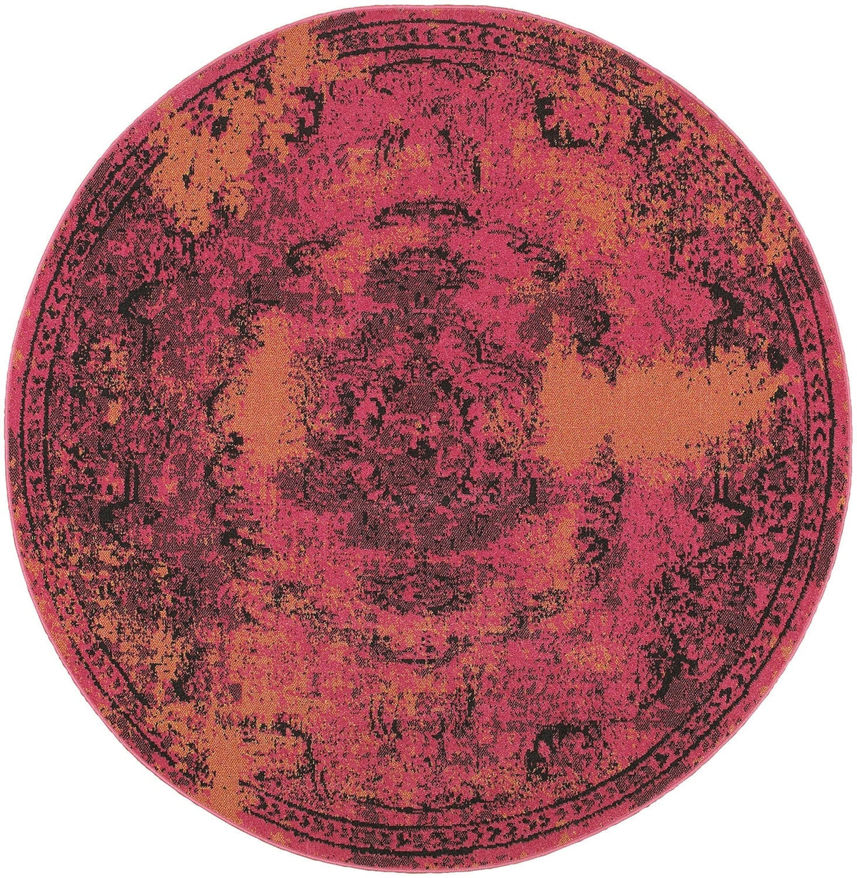 Anthem Overdyed Traditional Area Rug (7'8" Round)