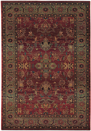 Alexandria Red Oriental Red Area Rug (5'3" x 7'6")