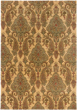 Oxford Beige Floral Area Rug (5'3" X 8'3")