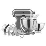 KitchenAid Medallion Silver Artisan® Series Tilt-Head Stand Mixer with Premium Accessory Pack - KSM195PSMS