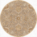 Abers 8' Round Area Rug - Flint Grey Putty