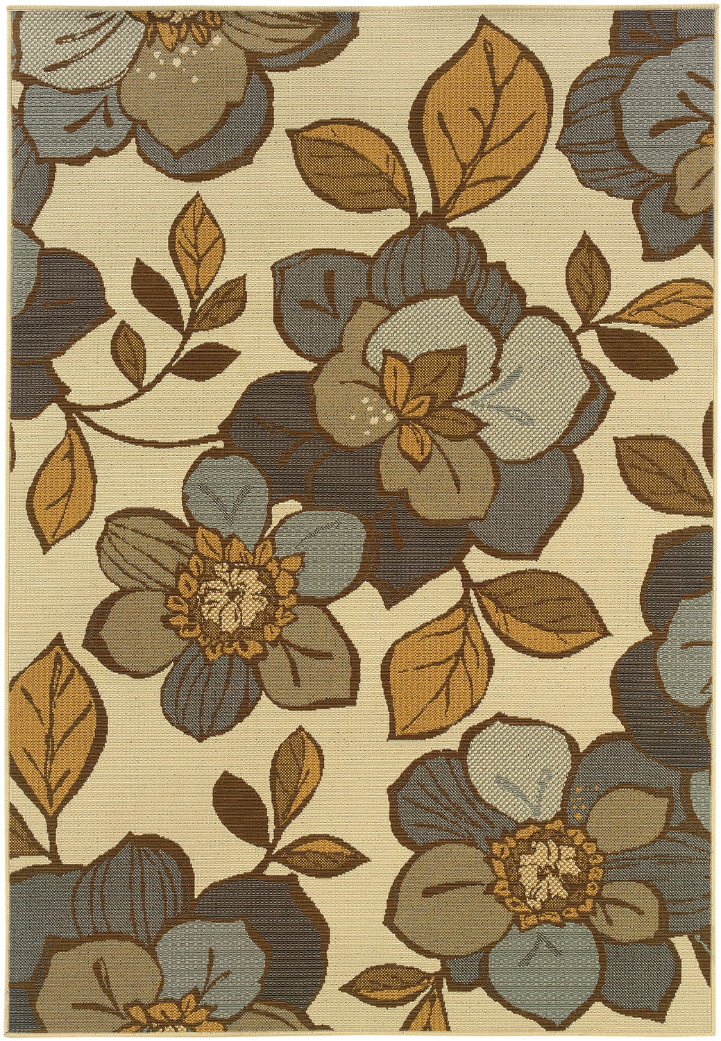 Ibiza 9448M Floral Indoor/Outdoor Area Rug (6'7" x 9'6")