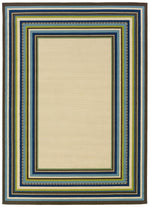 Lagoon 1003X Border Indoor/Outdoor Area Rug (5'3" x 7'6")