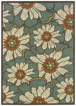 Castle 3444M Floral Indoor/Outdoor Area Rug (7'10" x 10'10")