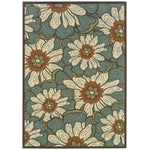 Castle 3444M Floral Indoor/Outdoor Area Rug (8'6" x 13')